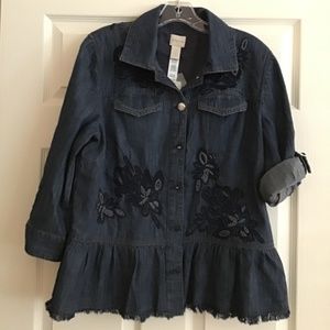 Never worn embroidered jacket